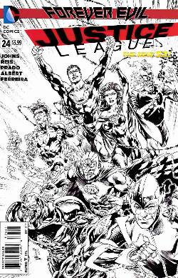Justice League #24 B&W Variant Cover (Evil) [DC Comic] LARGE