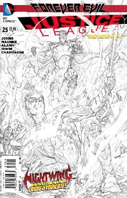 Justice League #25 Black & White Variant Cover (Evil) [DC Comic] LARGE