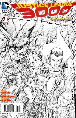 Justice League 3000 #1 B&W Incentive Cover [Comic] LARGE
