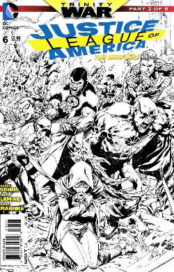 Justice League of America #6 Black & White Incentive Cover [Comic] LARGE