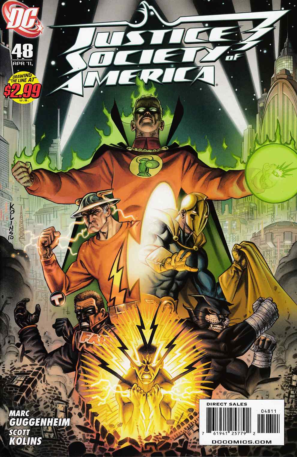 Justice Society of America #48 Near Mint (9.4) [DC Comic] LARGE
