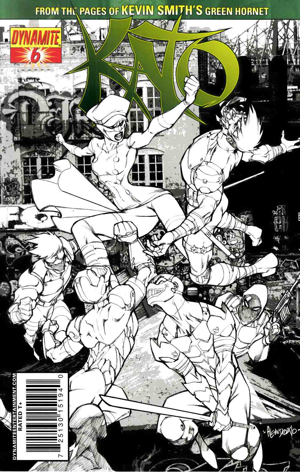 Kato #6 Garza Sketch Variant Cover Very Fine (8.0) [Dynamite Comic] THUMBNAIL