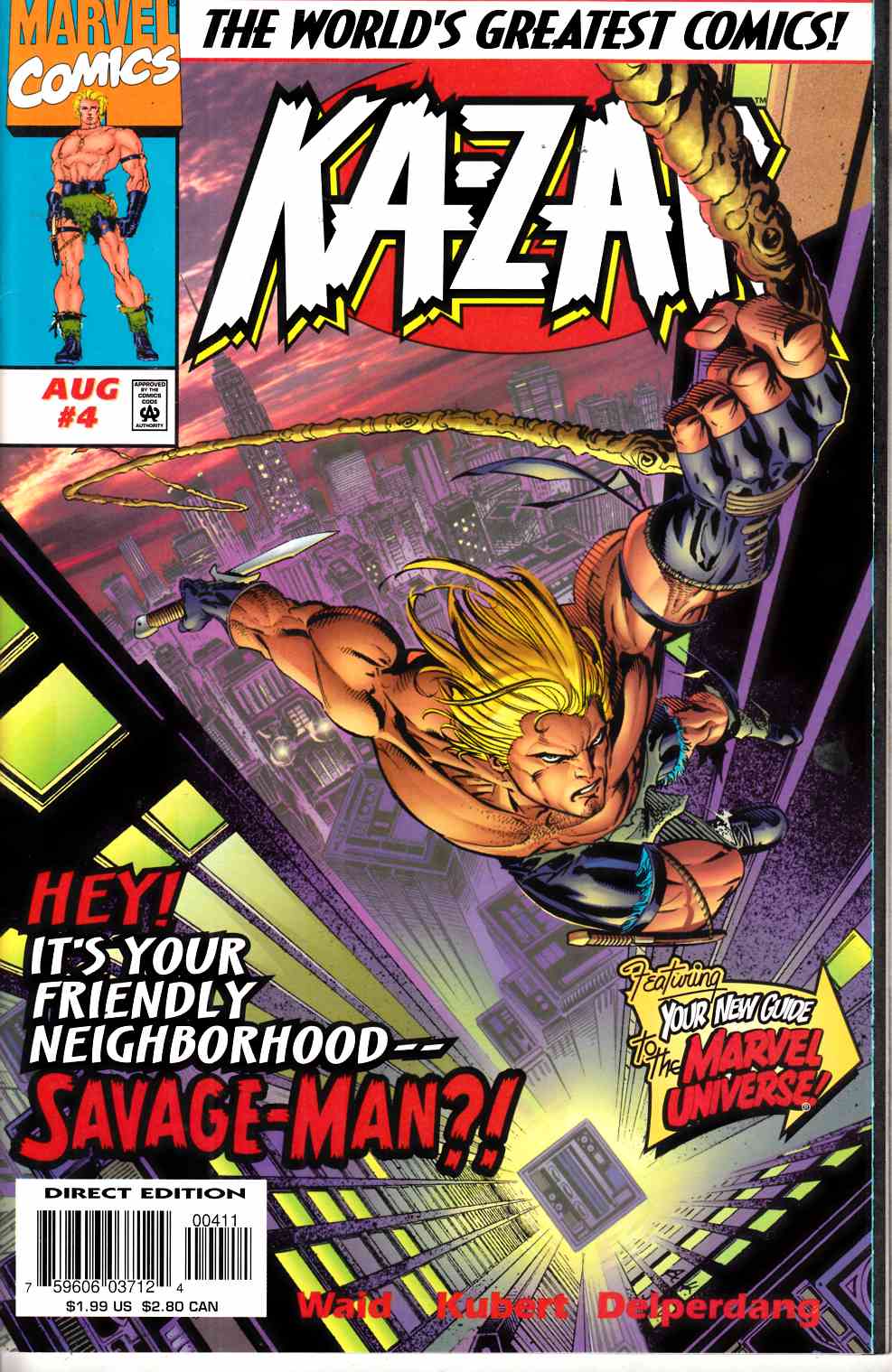 Ka-Zar #4 Near Mint (9.4) [Marvel Comic] THUMBNAIL