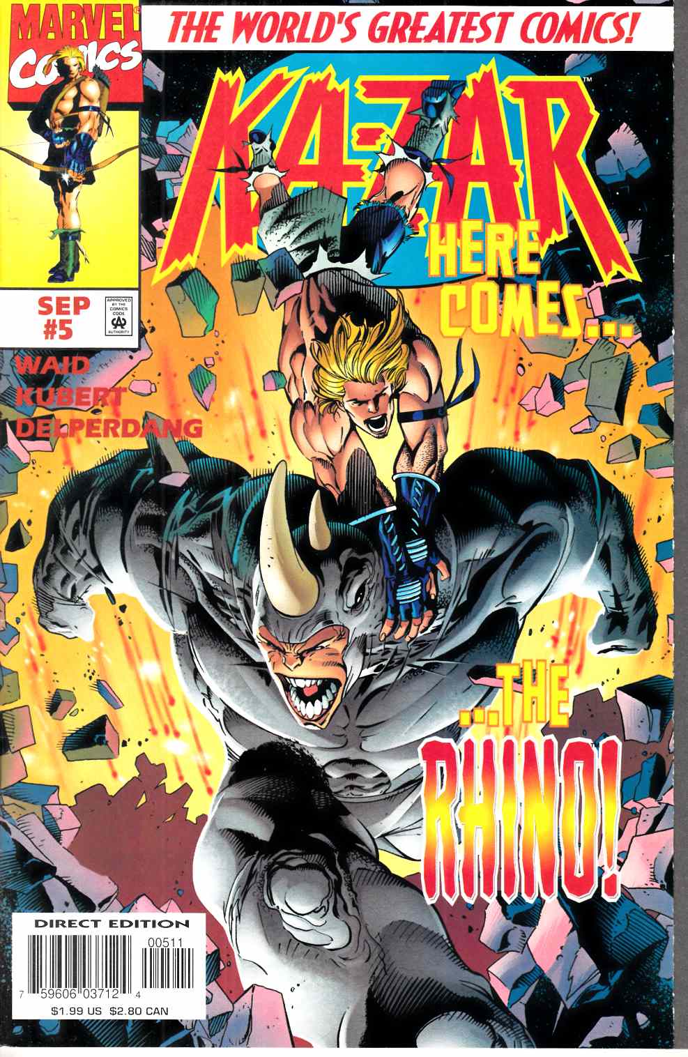 Ka-Zar #5 Near Mint (9.4) [Marvel Comic] THUMBNAIL