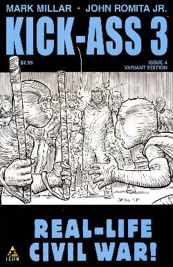 Kick-Ass 3 #4 Romita Jr Sketch Variant Cover [Comic] LARGE