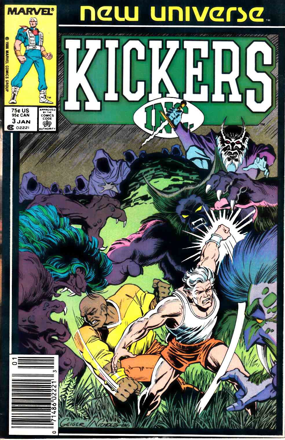Kickers Inc #3 Newsstand Edition Fine (6.0) [Marvel Comic] LARGE
