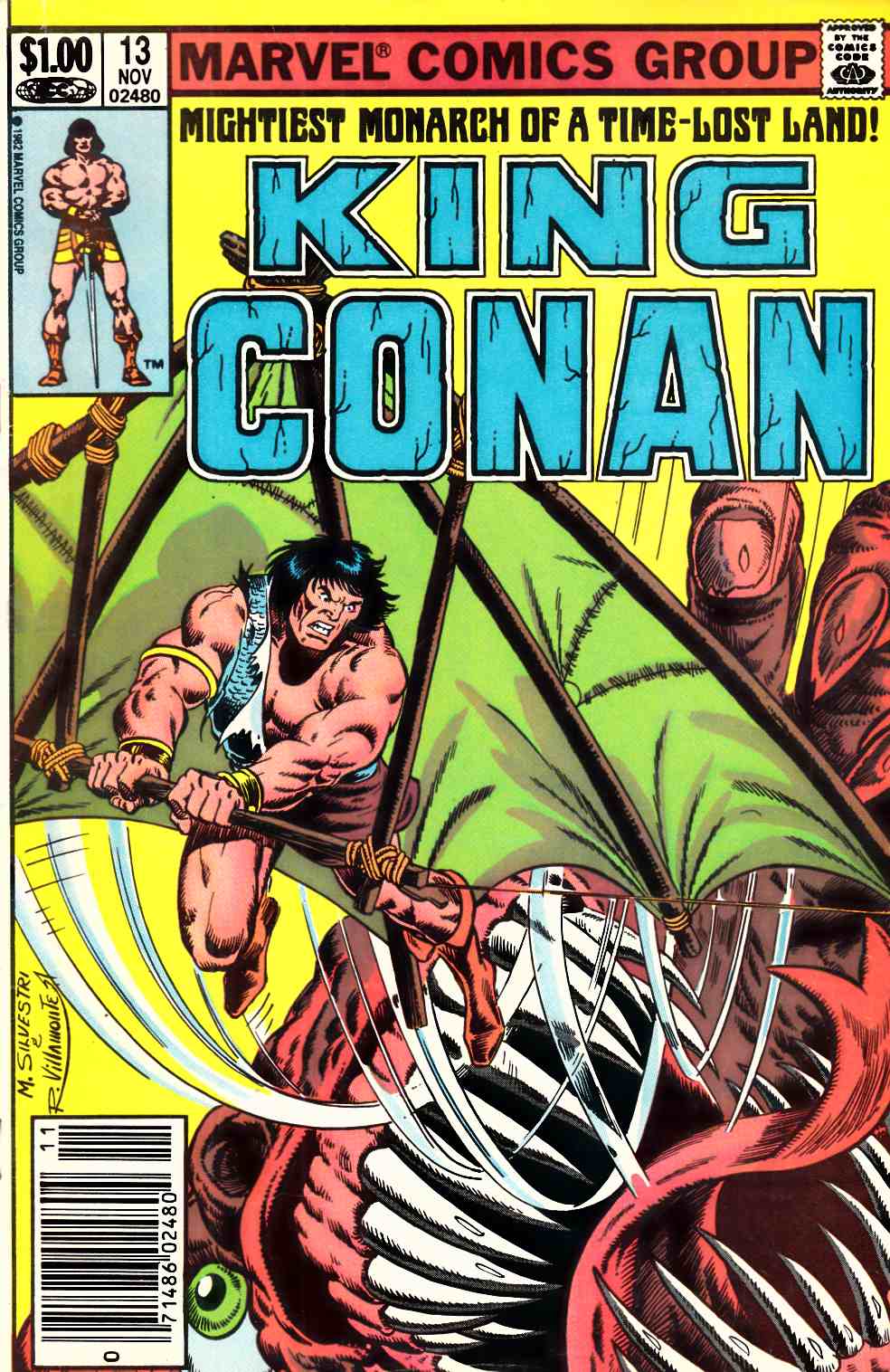 King Conan #13 Newsstand Edition Very Fine Minus (7.5) [Marvel Comic] LARGE