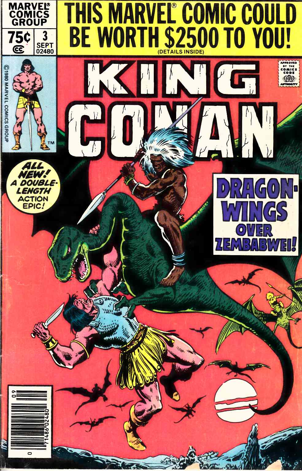 King Conan #3 Newsstand Edition Good Plus (2.5) [Marvel Comic] LARGE