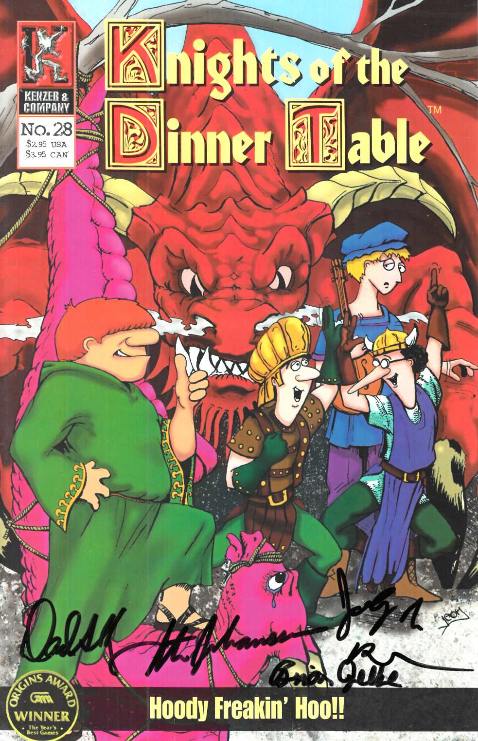 Knights of the Dinner Table #28 Signed Edition [Kenzer Comic] THUMBNAIL