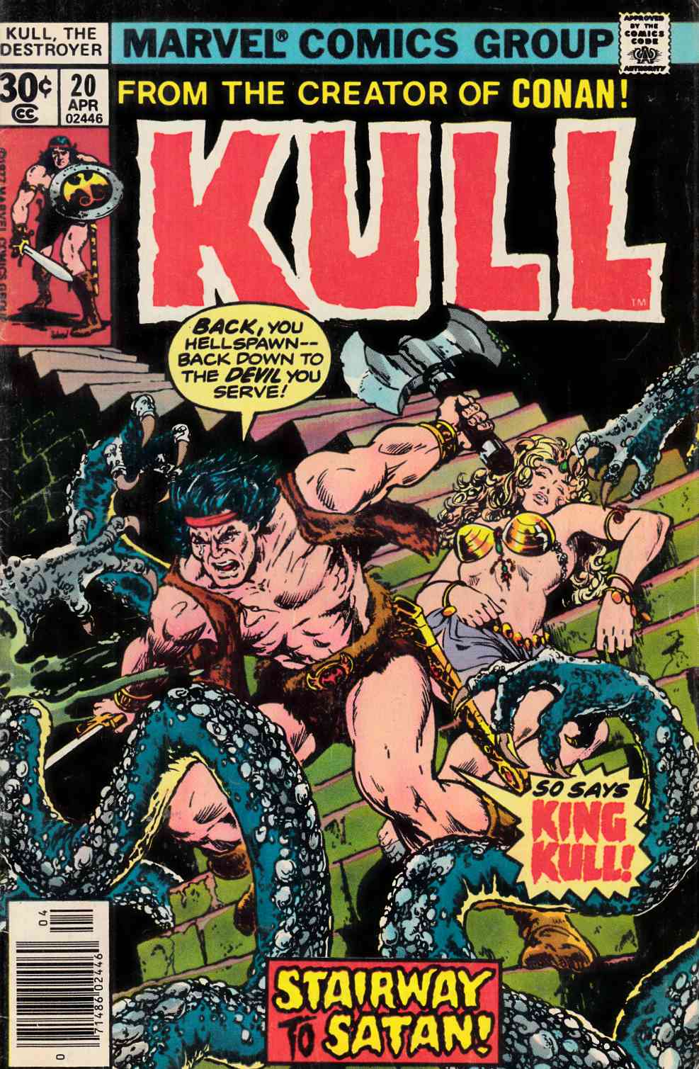 Kull The Conqueror #20 Fine (6.0) [Marvel Comic] LARGE