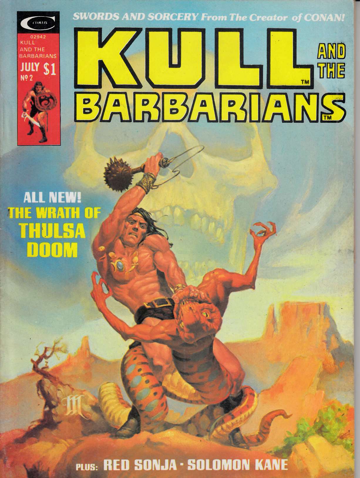 Kull and the Barbarians Magazine #2 Very Fine Plus (8.5) [Marvel Comic] LARGE