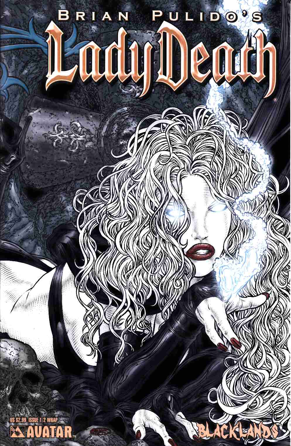 Lady Death Blacklands #1/2 Wrap Cover Fine (6.0) [Avatar Comic] LARGE