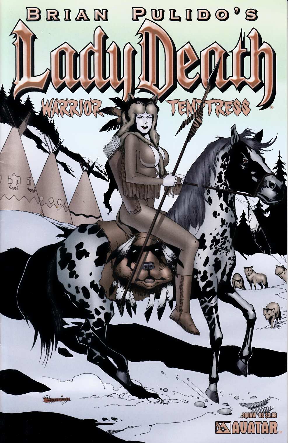 Lady Death Warrior Temptress #1 Squaw Cover Fine (6.0) [Avatar Comic] LARGE