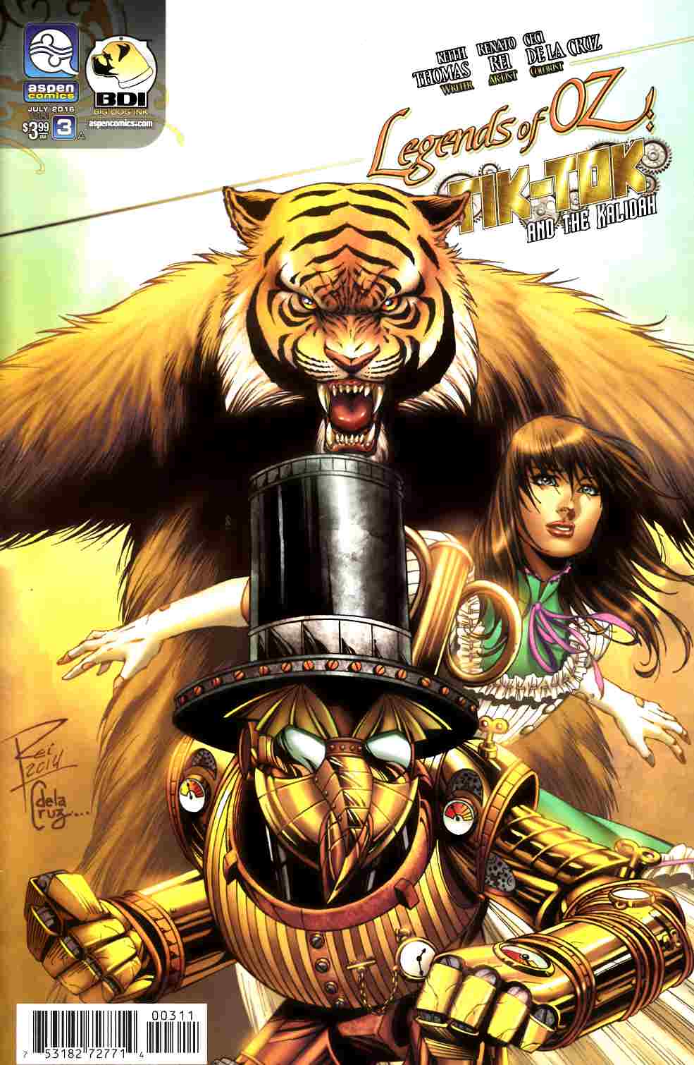 Legends of Oz Tik Tok and Kalidah #3 Cover A [Aspen Comic] THUMBNAIL