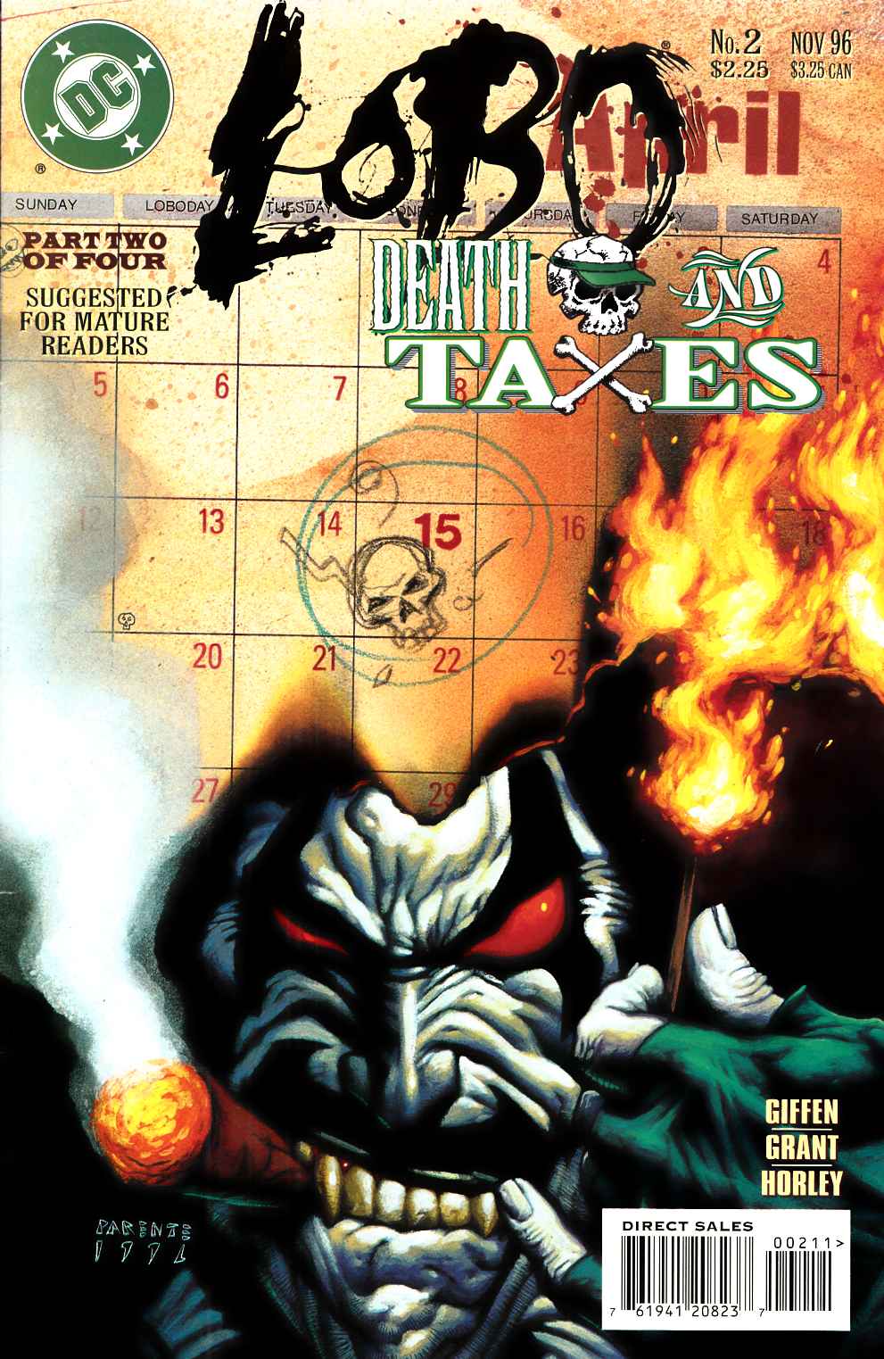 Lobo Death and Taxes #2 Very Fine (8.0) [DC Comic] THUMBNAIL