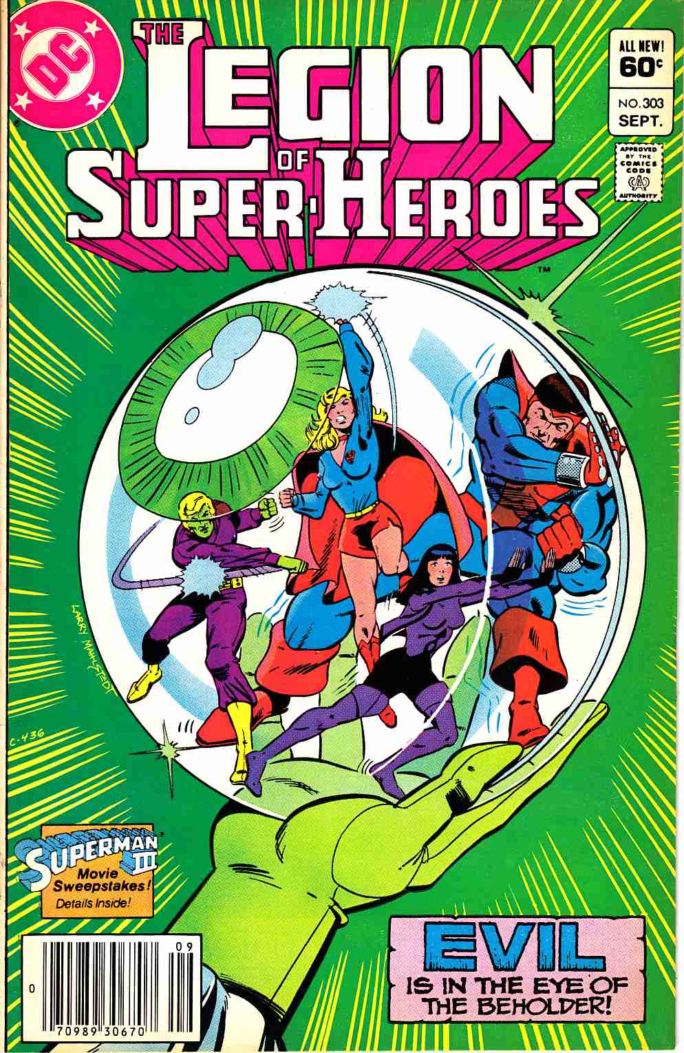 Legion of Super-Heroes #303 Newsstand Edition Near Mint Minus (9.2)  [DC Comic] THUMBNAIL