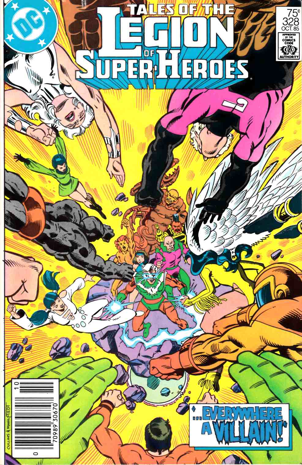 Legion of Super-Heroes #328 Newsstand Edition Very Fine Minus (7.5) [DC Comic] LARGE