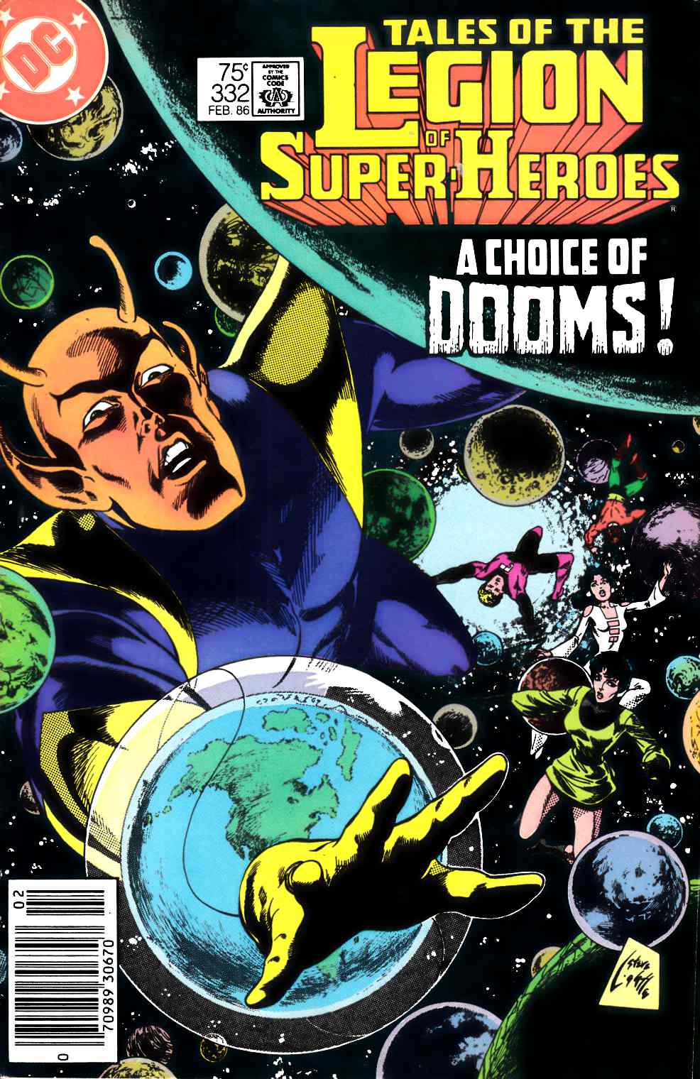 Legion of Super-Heroes #332 Newsstand Edition Very Fine (8.0) [DC Comic] LARGE