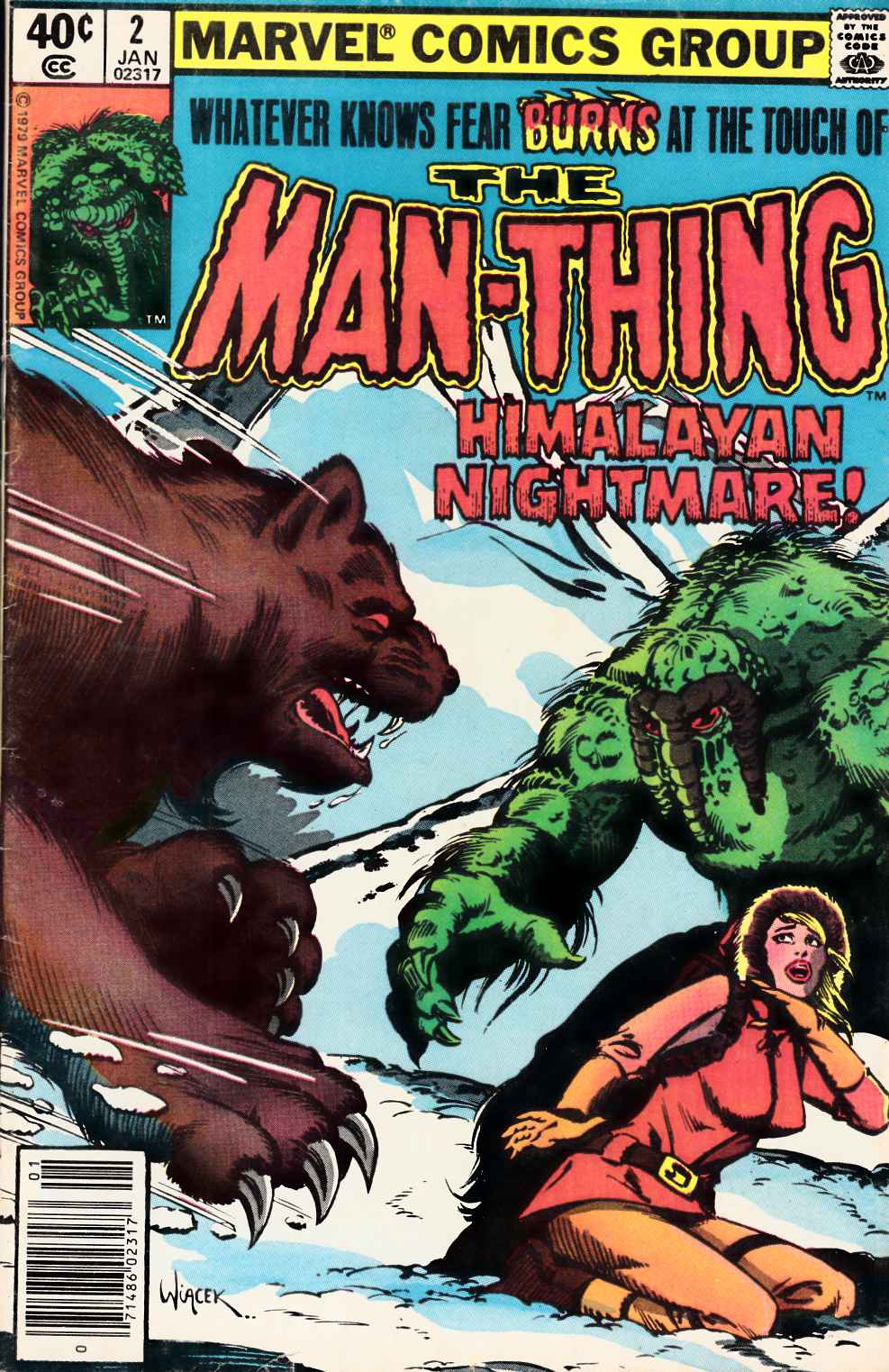 Man-Thing #2 Newsstand Edition Very Good (4.0) [Marvel Comic] THUMBNAIL