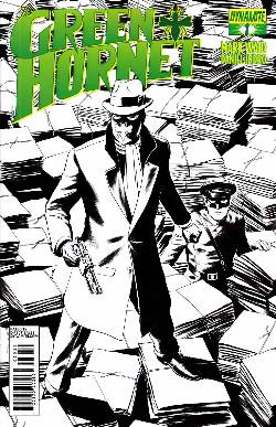 Mark Waid Green Hornet #1 Rivera B&W Line Art Incentive Cover [Comic] LARGE