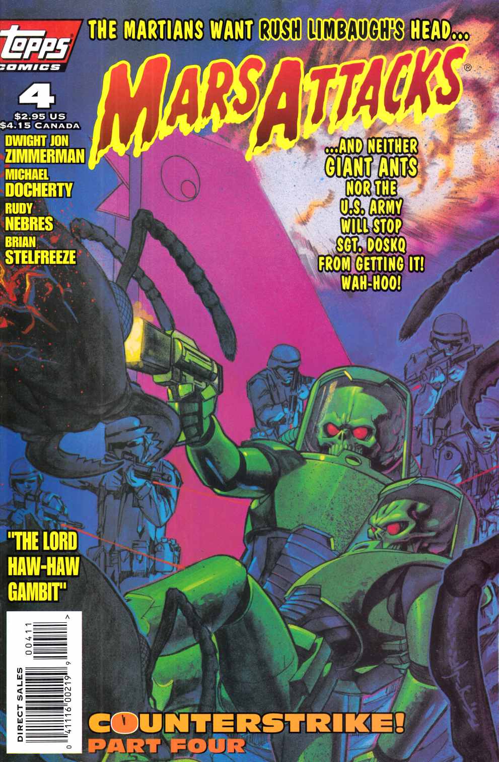 Mars Attacks #4 Very Fine (8.0) [Topps Comic] LARGE