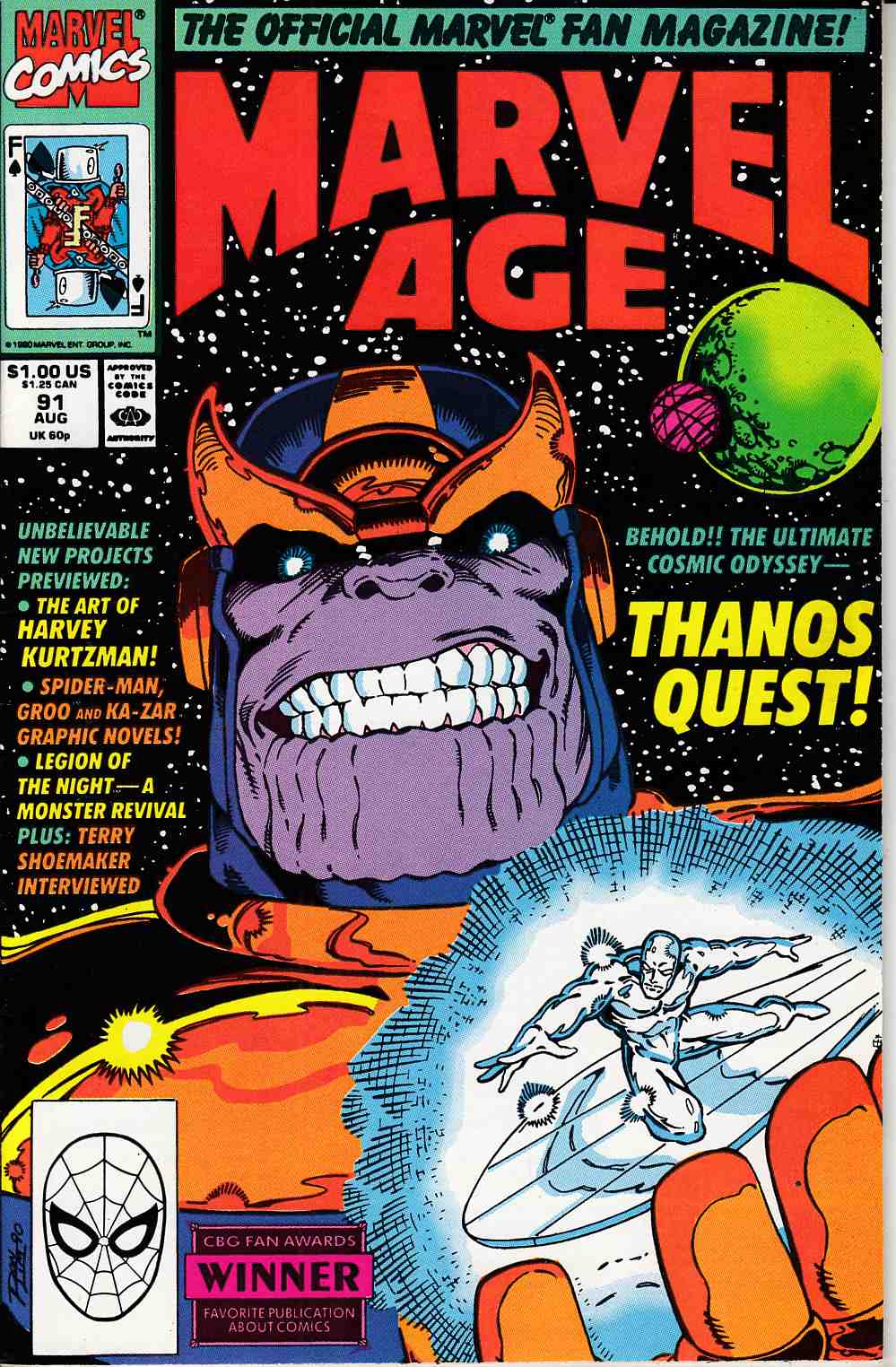 Marvel Age #91 Very Fine (8.0) [Marvel Comic] LARGE