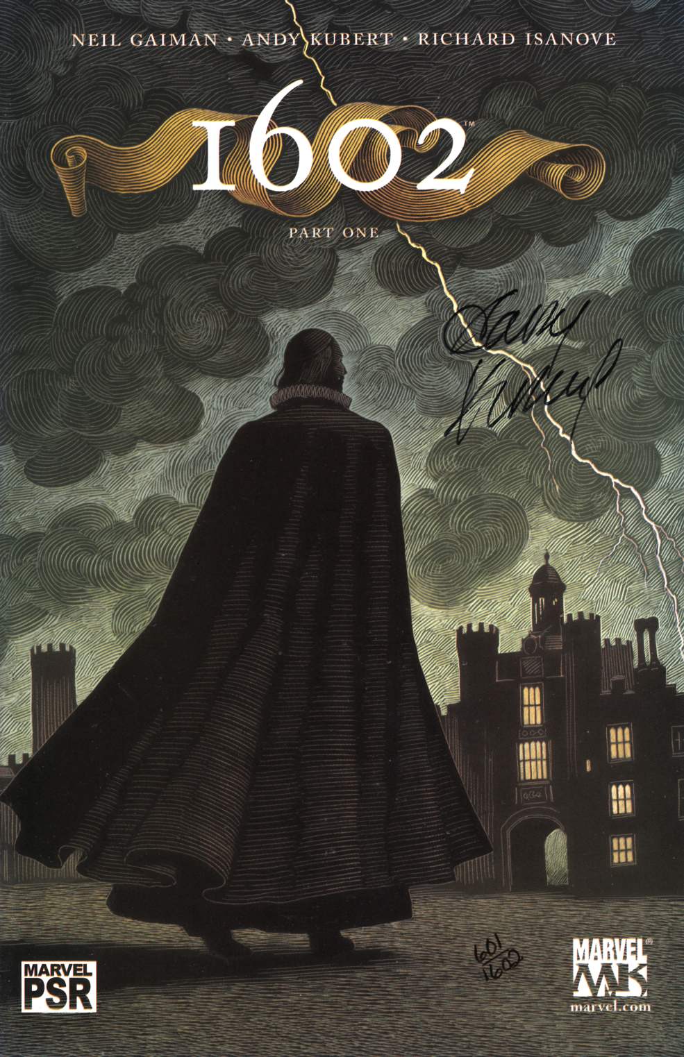 Marvel 1602 #1 Dynamic Forces Signed by Kubert with Signed Print Near Mint (9.4) [Marvel Comic] LARGE