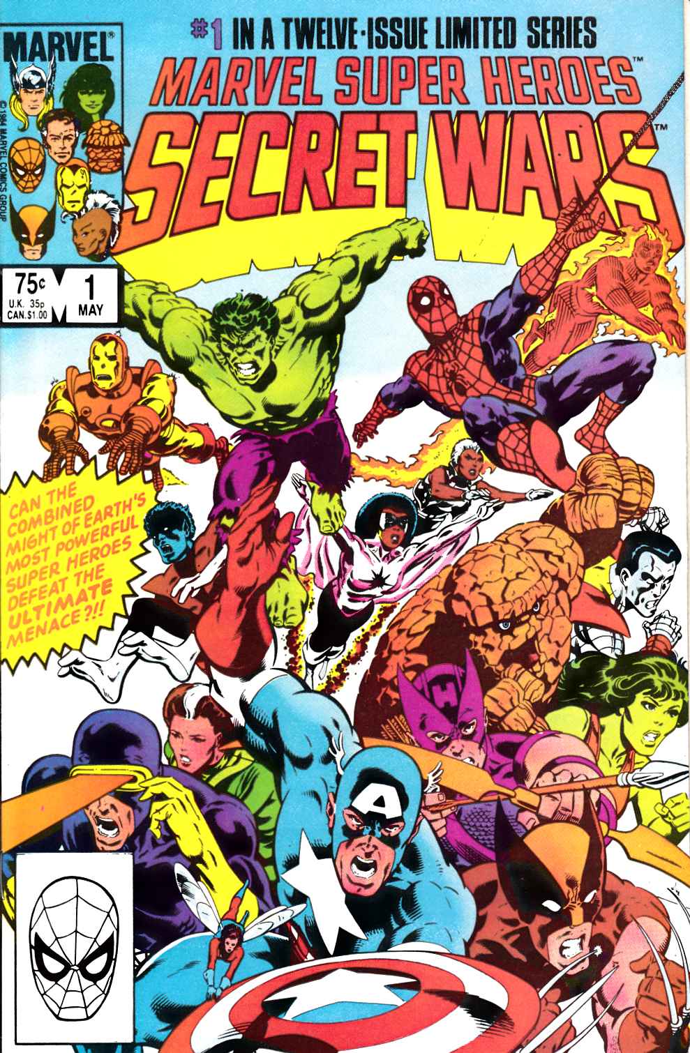 Marvel Super Heroes Secret Wars #1 Marvel 1984 Series Mike Zeck 9.2 Near Mint
