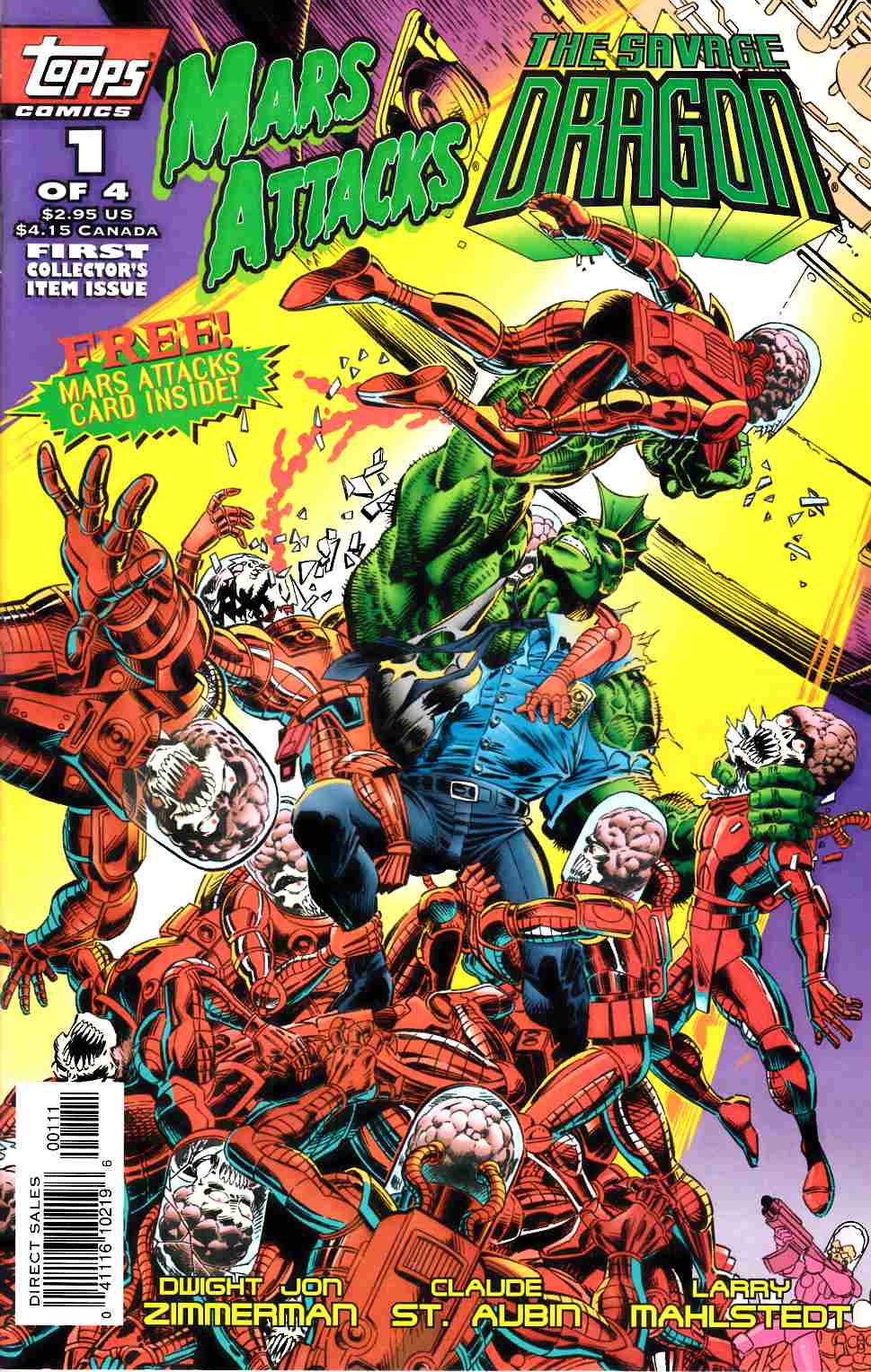 Mars Attacks Savage Dragon #1 Very Fine (8.0) [Topps Comic] THUMBNAIL