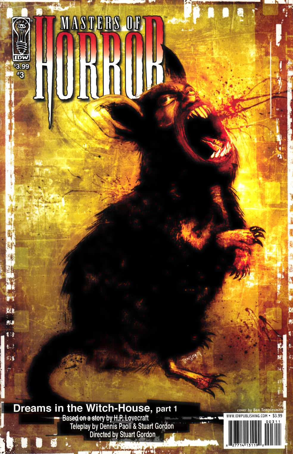 Masters of Horror #3 Very Fine Minus (7.5) [IDW Comic] THUMBNAIL