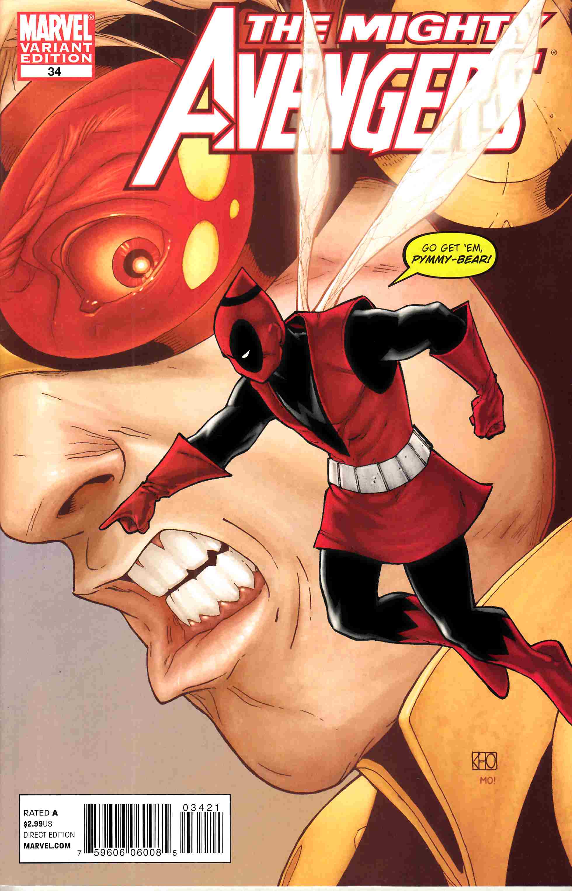 Mighty Avengers #34 Deadpool Variant Cover Near Mint (9.4) [Marvel Comic] LARGE