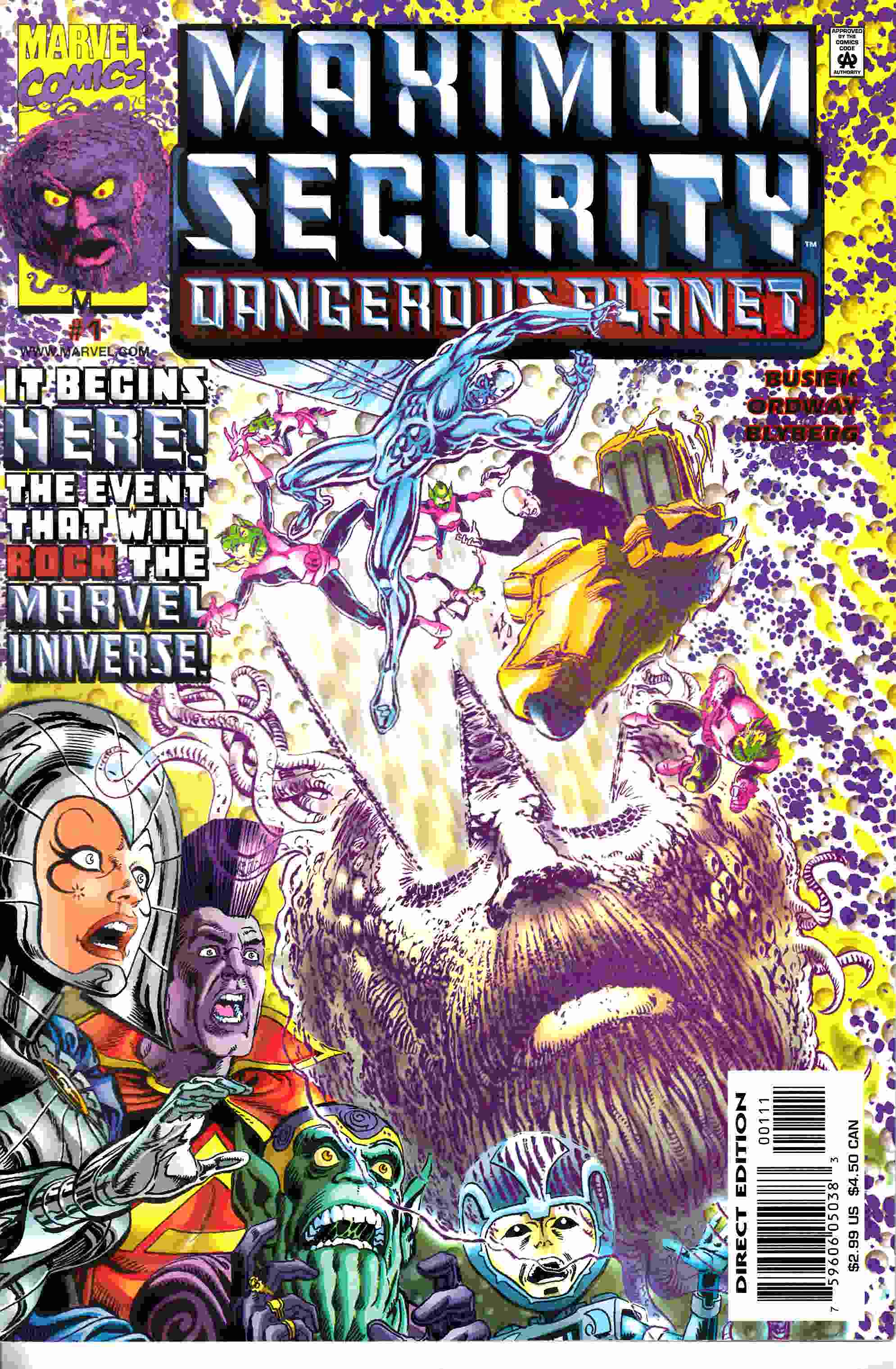 Maximum Security Dangerous Planet #1 Near Mint (9.4) [Marvel Comic] LARGE