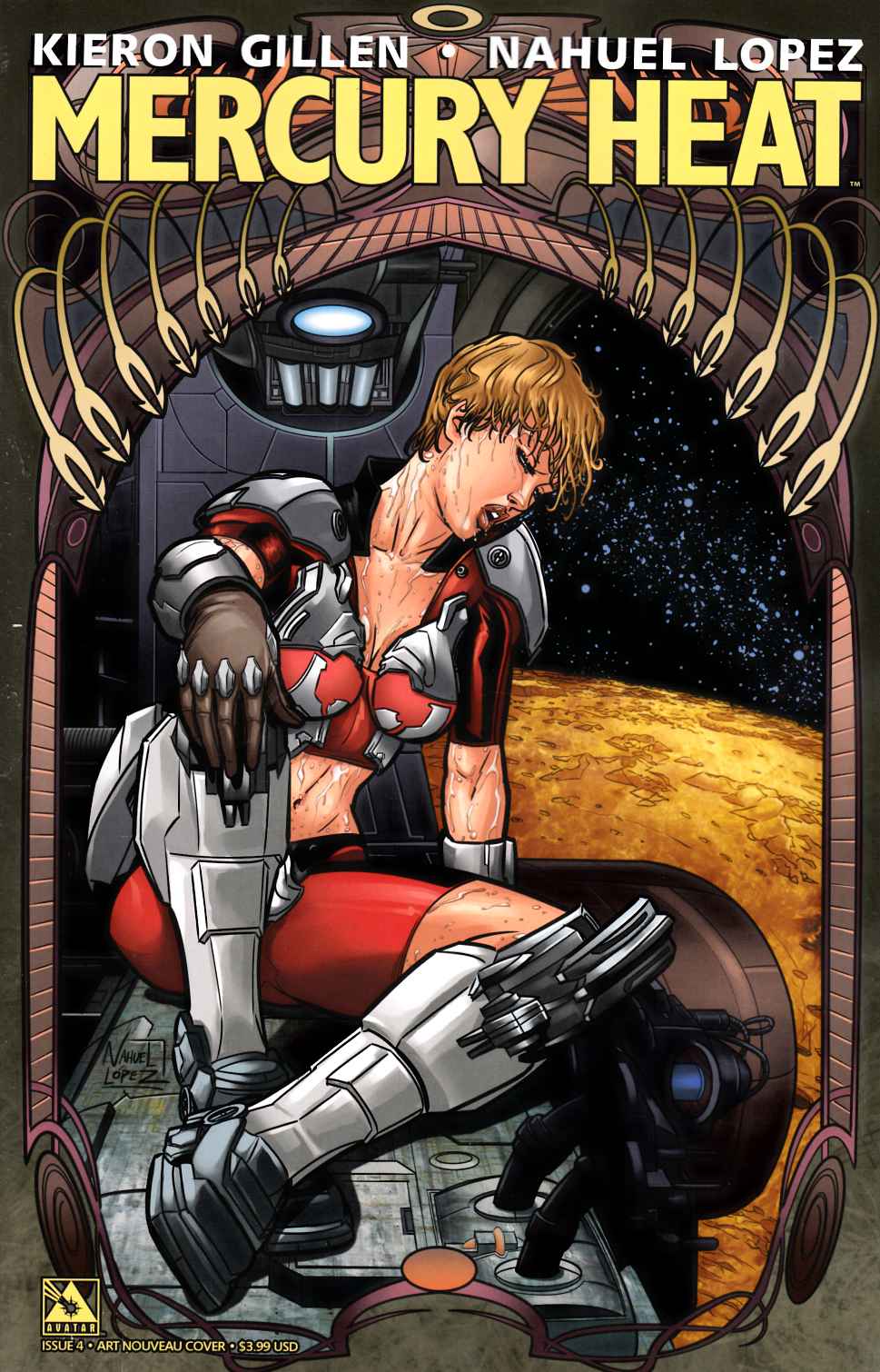 Mercury Heat #4 Art Nouveau Cover [Avatar Comic] LARGE