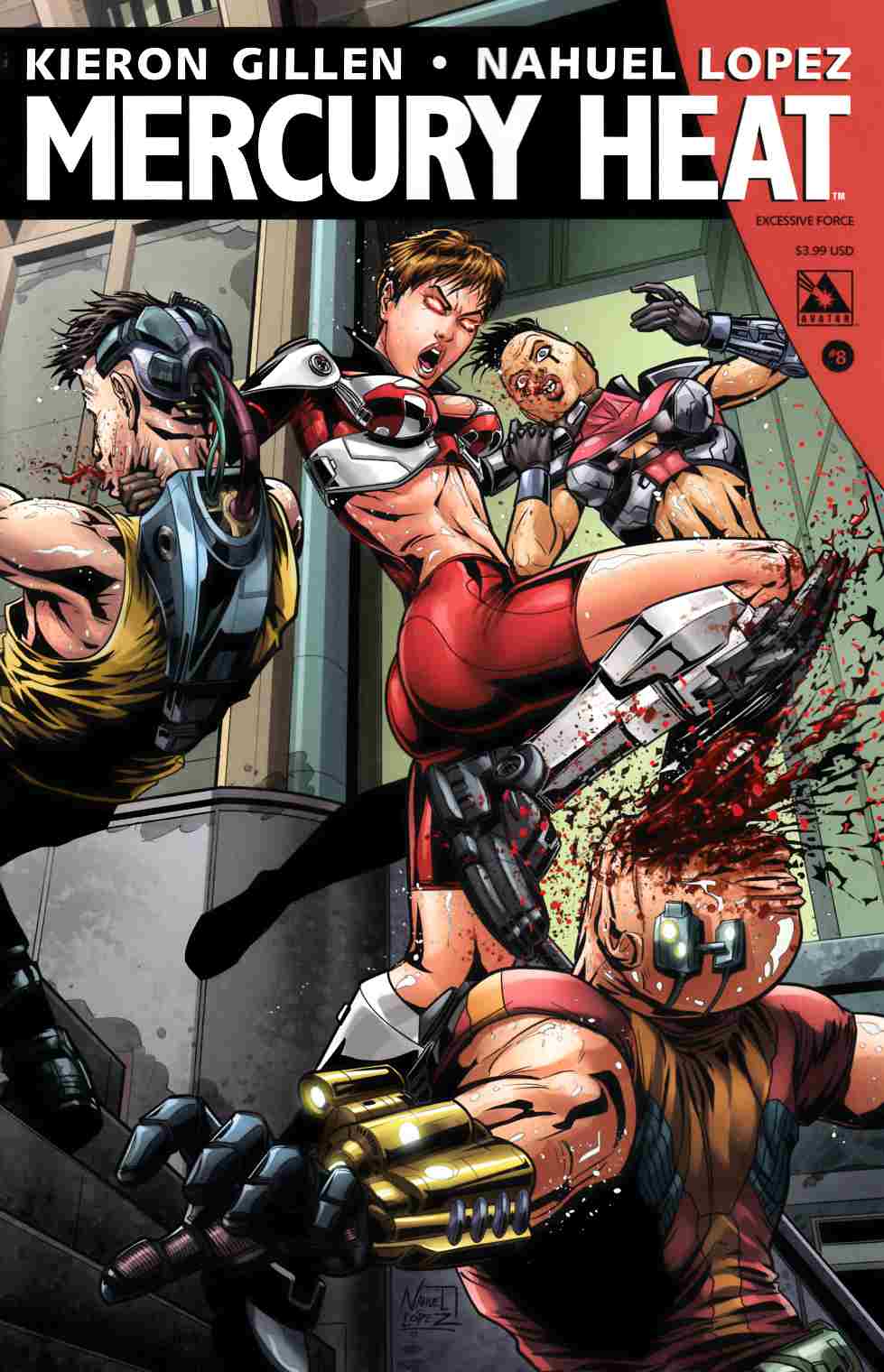 Mercury Heat #8 Excessive Force Cover [Avatar Comic] LARGE