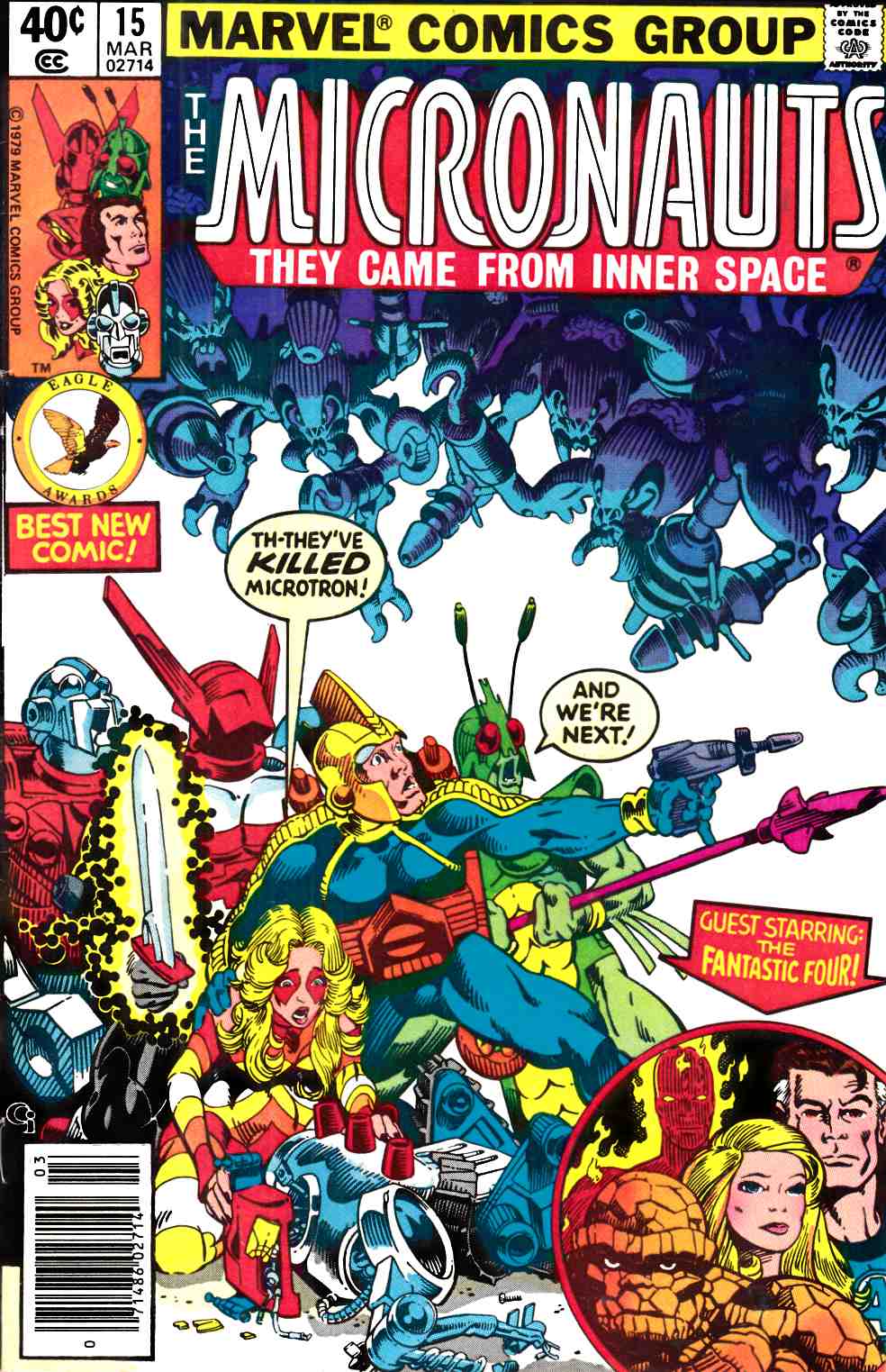 Micronauts #15 Newsstand Edition Very Good (4.0) [Marvel Comic] THUMBNAIL