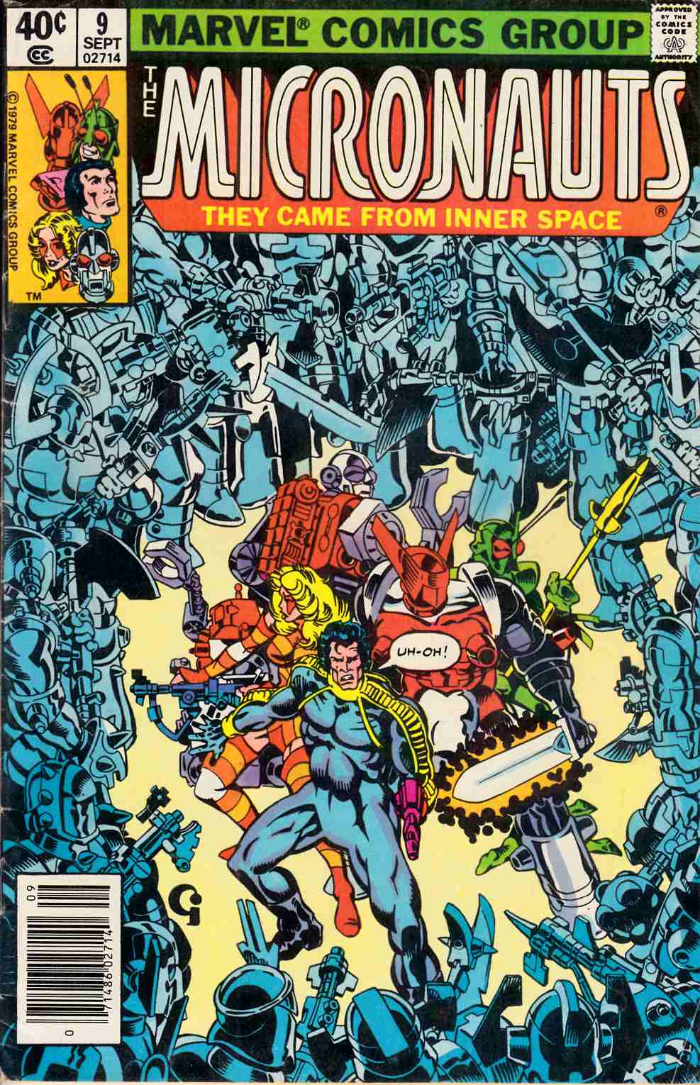 Micronauts #9 Newsstand Edition Very Good (4.0) [Marvel Comic] LARGE