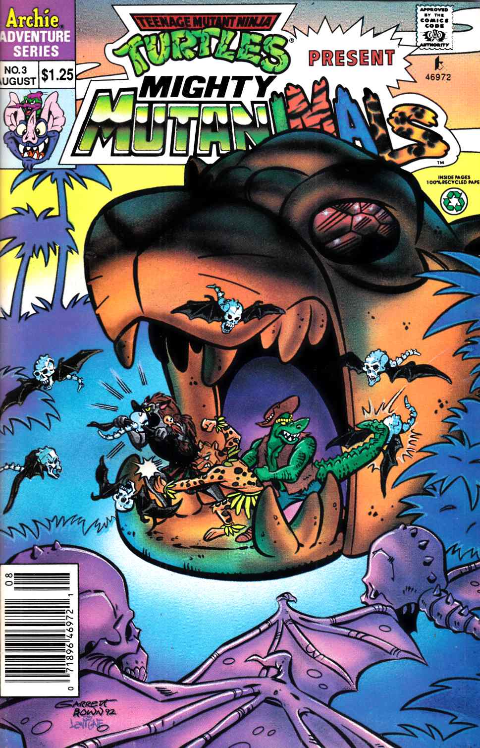Mighty Mutanimals #3 Newsstand Edition Very Fine (8.0) [Archie Comic] LARGE