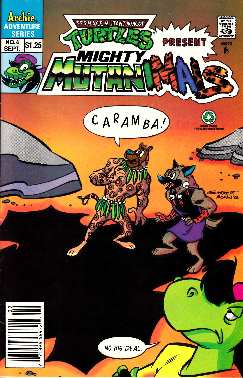 Mighty Mutanimals #4 Newsstand Edition Very Fine (8.0) [Archie Comic] LARGE