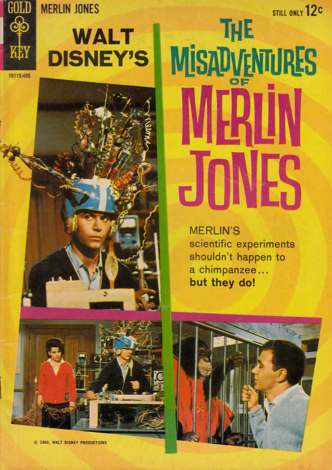 Misadventures of Merlin Jones #1 Movie Comics #405 Very Good (4.0) [Gold Key Comic] LARGE