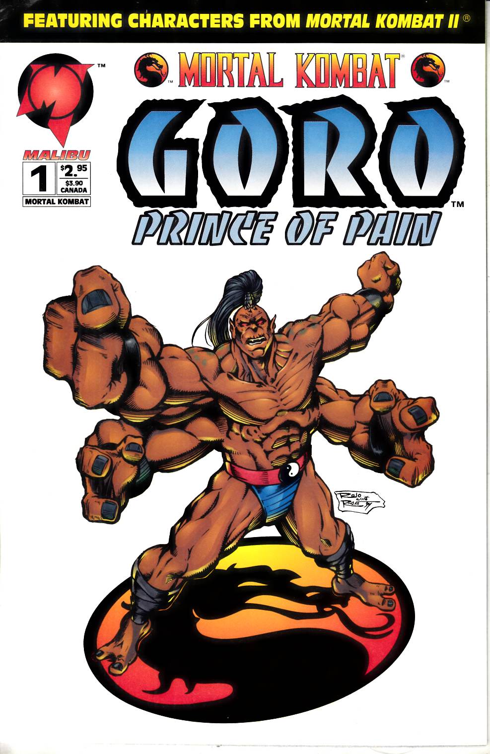 Mortal Kombat Goro Prince of Pain #1B Fine (6.0) [Malibu Comic] LARGE