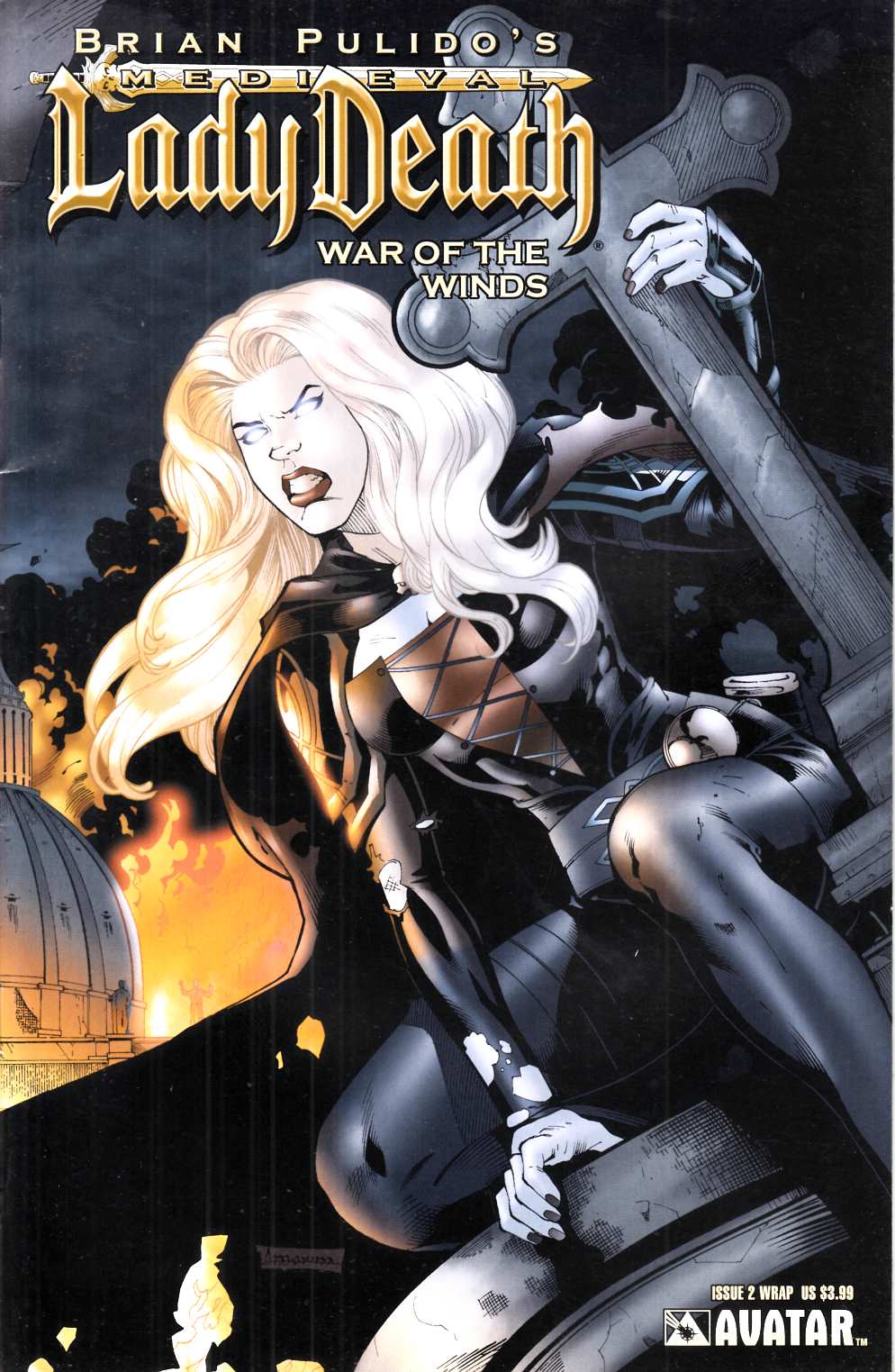 Medieval Lady Death War of the Winds #2 Wrap Cover Very Fine (8.0) [Avatar Comic] LARGE