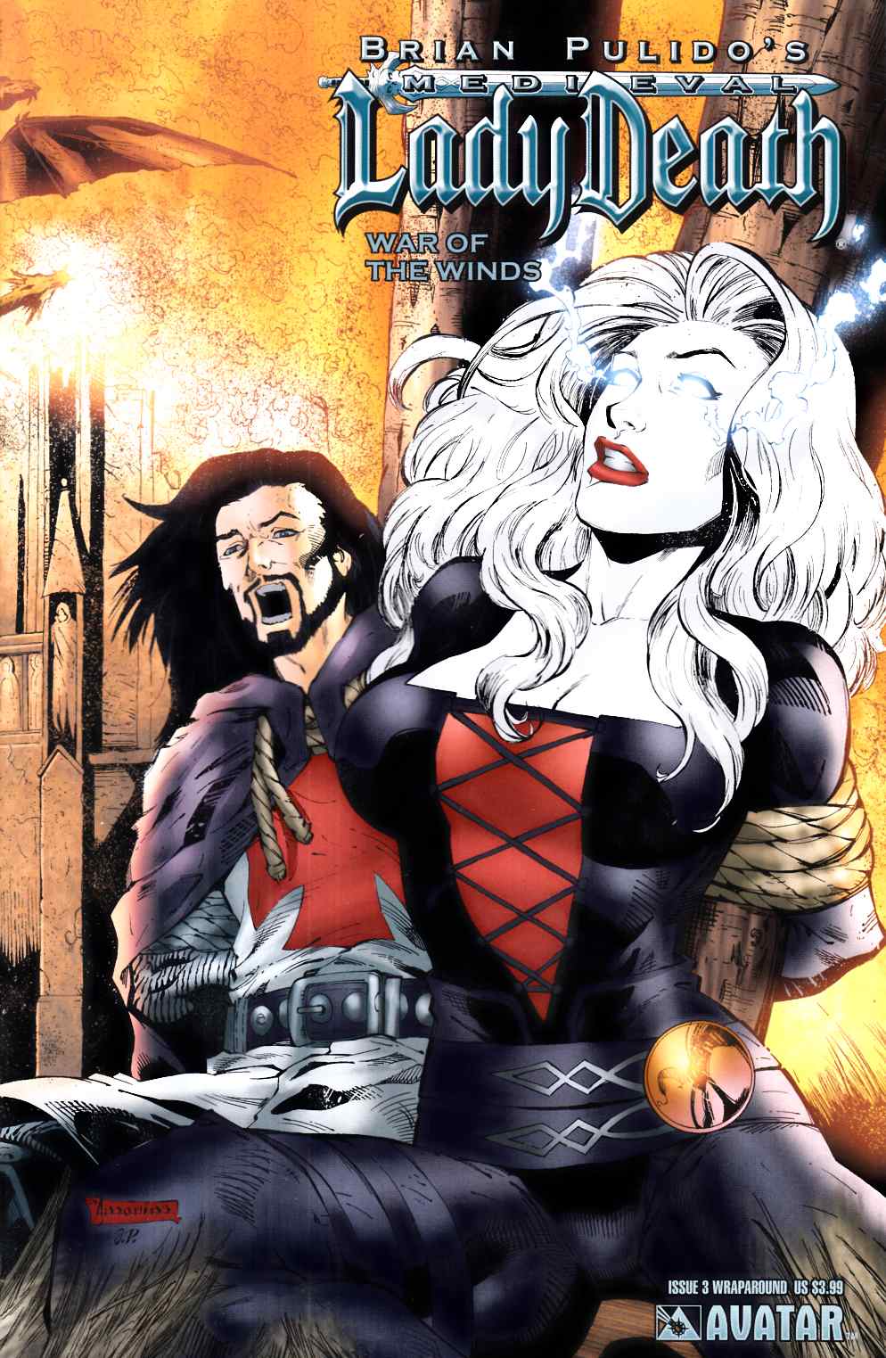 Medieval Lady Death War of the Winds #3 Wrap Cover Very Fine (8.0) [Avatar Comic] LARGE