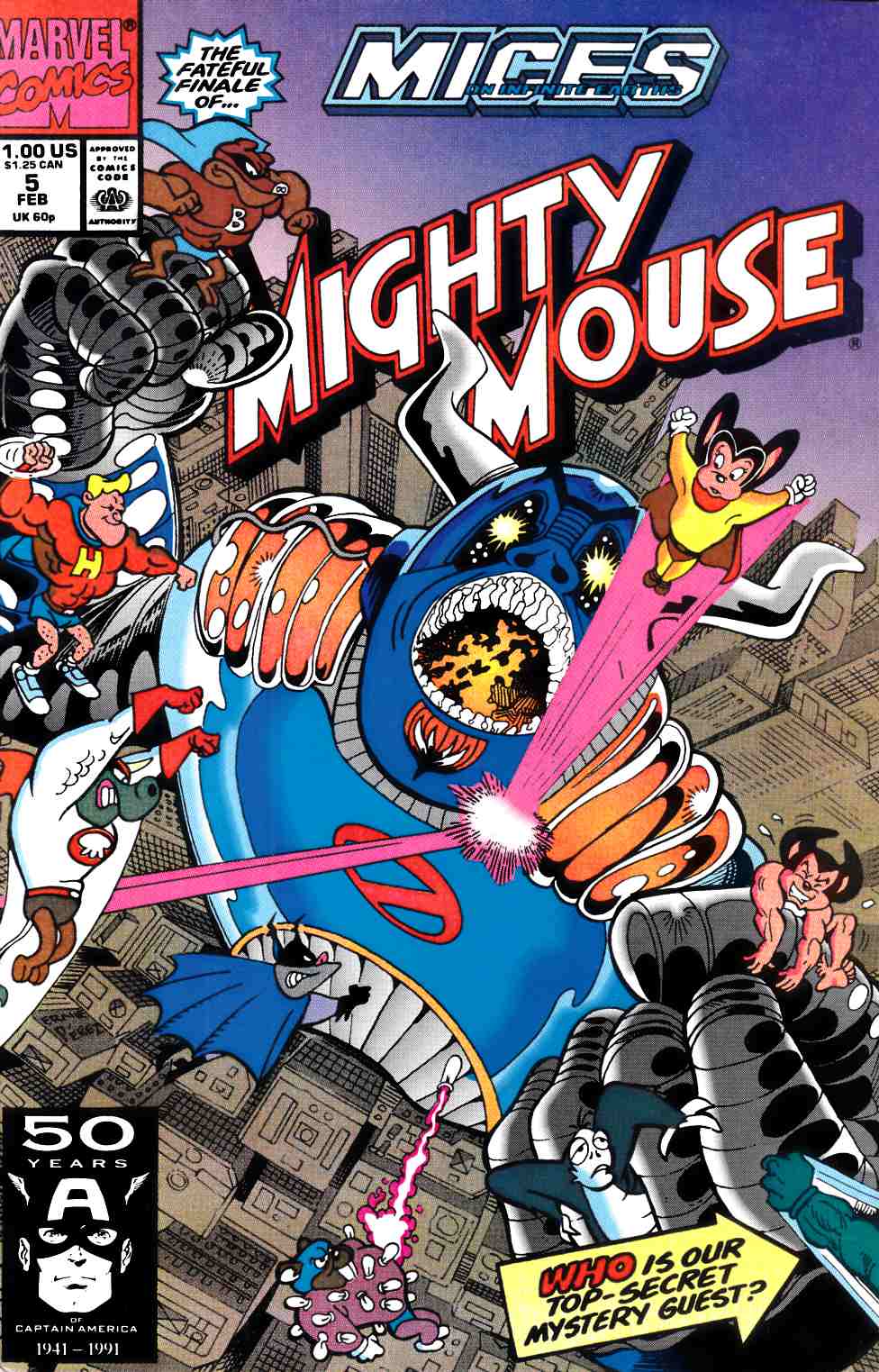 Mighty Mouse #5 Fine (6.0) [Marvel Comic] LARGE