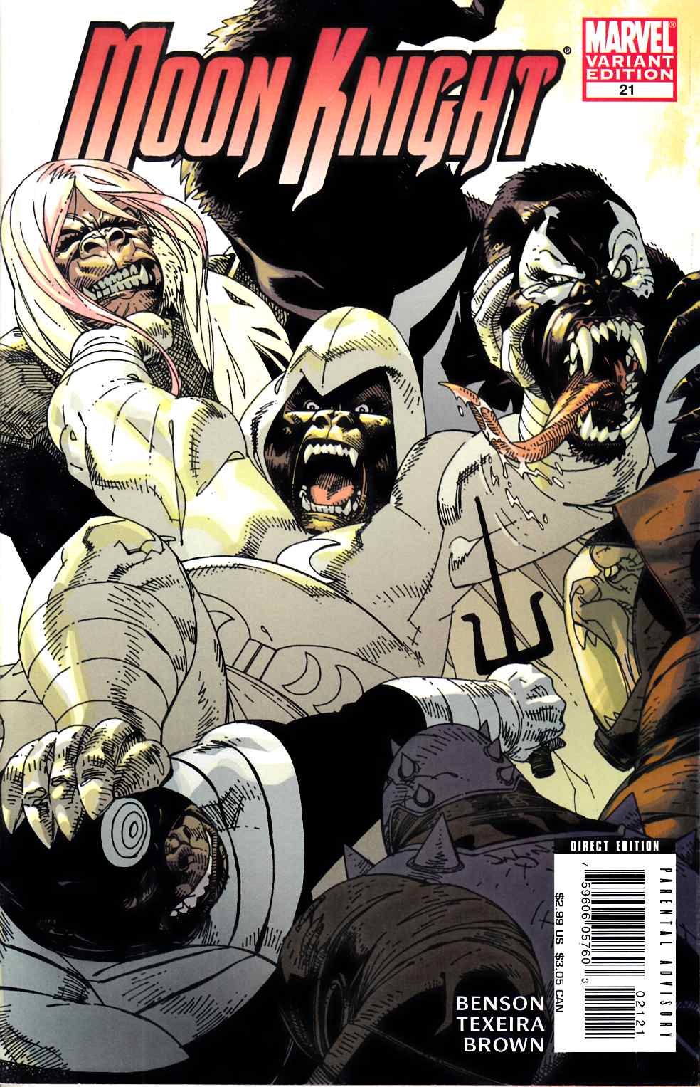 Moon Knight #21 Monkey Variant Cover Very Fine (8.0) [Marvel Comic] LARGE