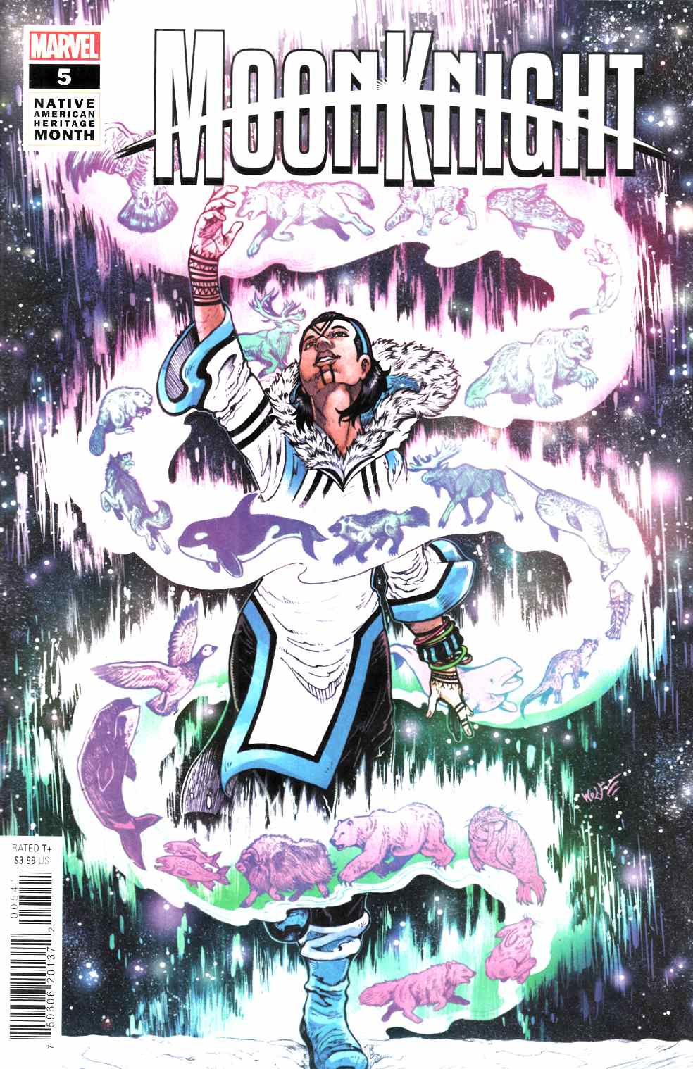 Moon Knight #5 Wolf Variant Cover Near Mint (9.4) [Marvel Comic] THUMBNAIL