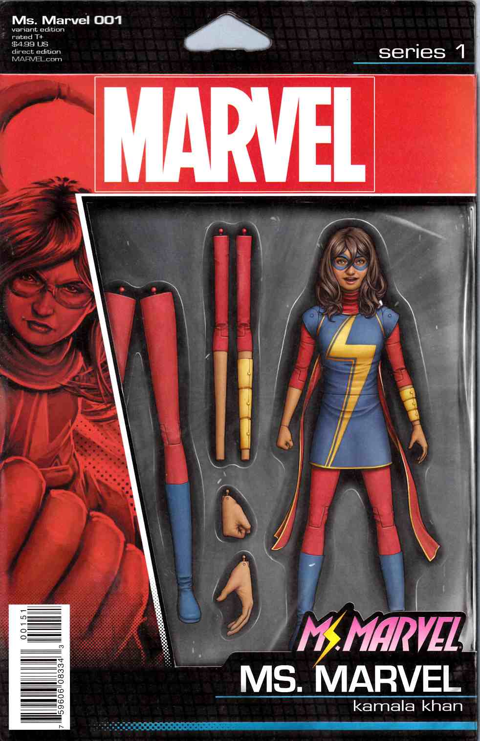 Ms Marvel #1 Christopher Action Figure Variant Cover Near Mint (9.4) [Marvel Comic] THUMBNAIL