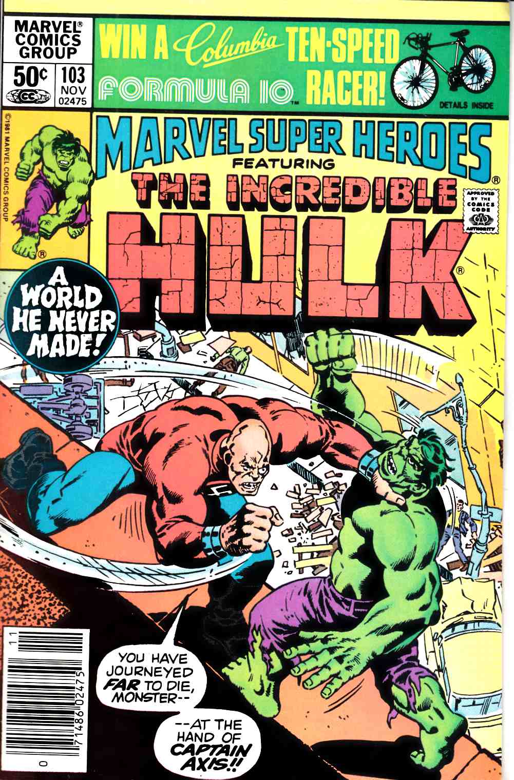 Marvel Super-Heroes #103 Newsstand Edition Fine (6.0) [Marvel Comic] THUMBNAIL
