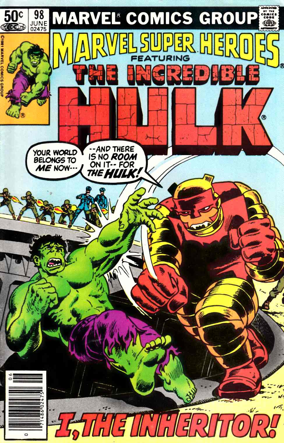 Marvel Super-Heroes #98 Newsstand Edition Fine/Very Fine (7.0) [Marvel Comic] THUMBNAIL