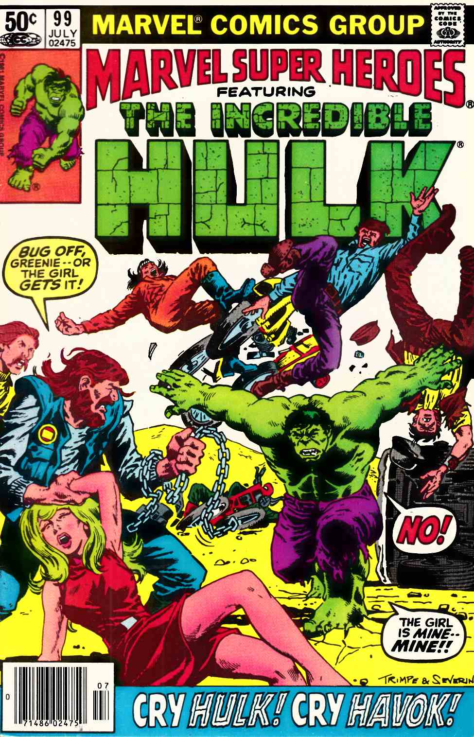 Marvel Super-Heroes #99 Newsstand Edition Fine/Very Fine (7.0) [Marvel Comic] THUMBNAIL