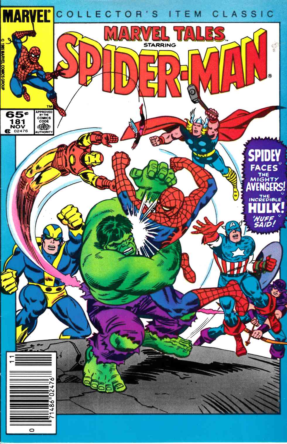 Marvel Tales #181 Newsstand Edition Fine (6.0) [Marvel Comic] THUMBNAIL